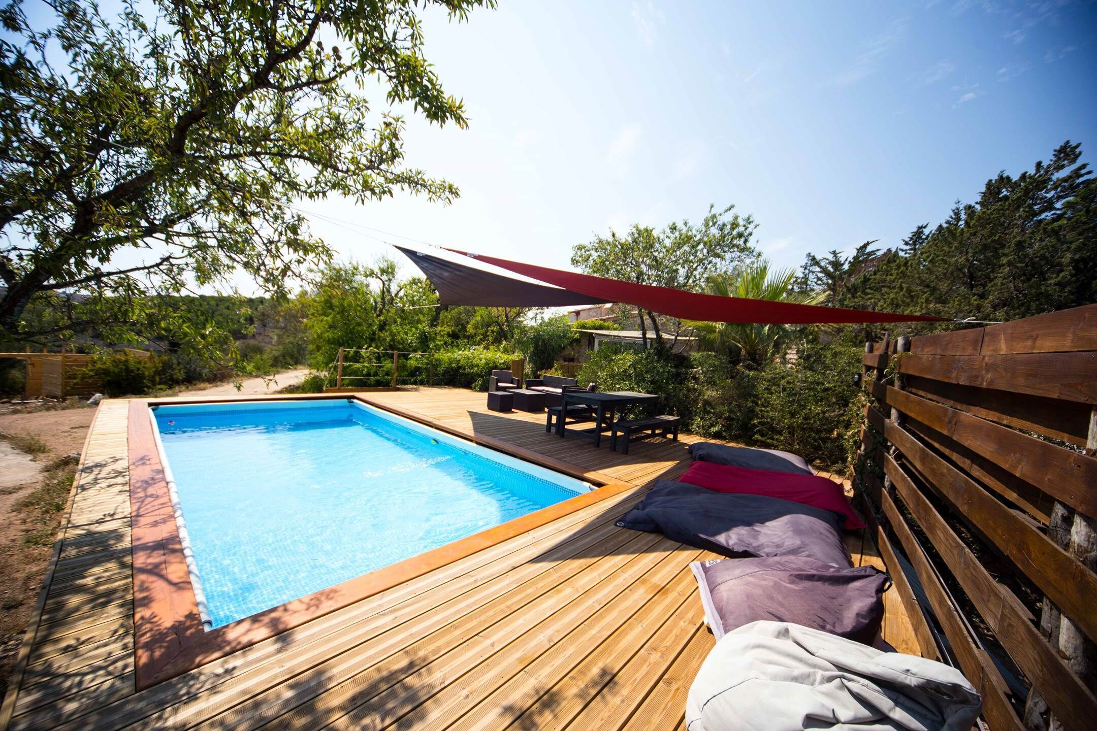 A heated pool