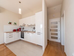 Fridge, oven, stovetop, dishwasher