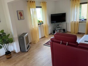 Smart-TV, Kamin, DVD-Player, Tischtennisplatte