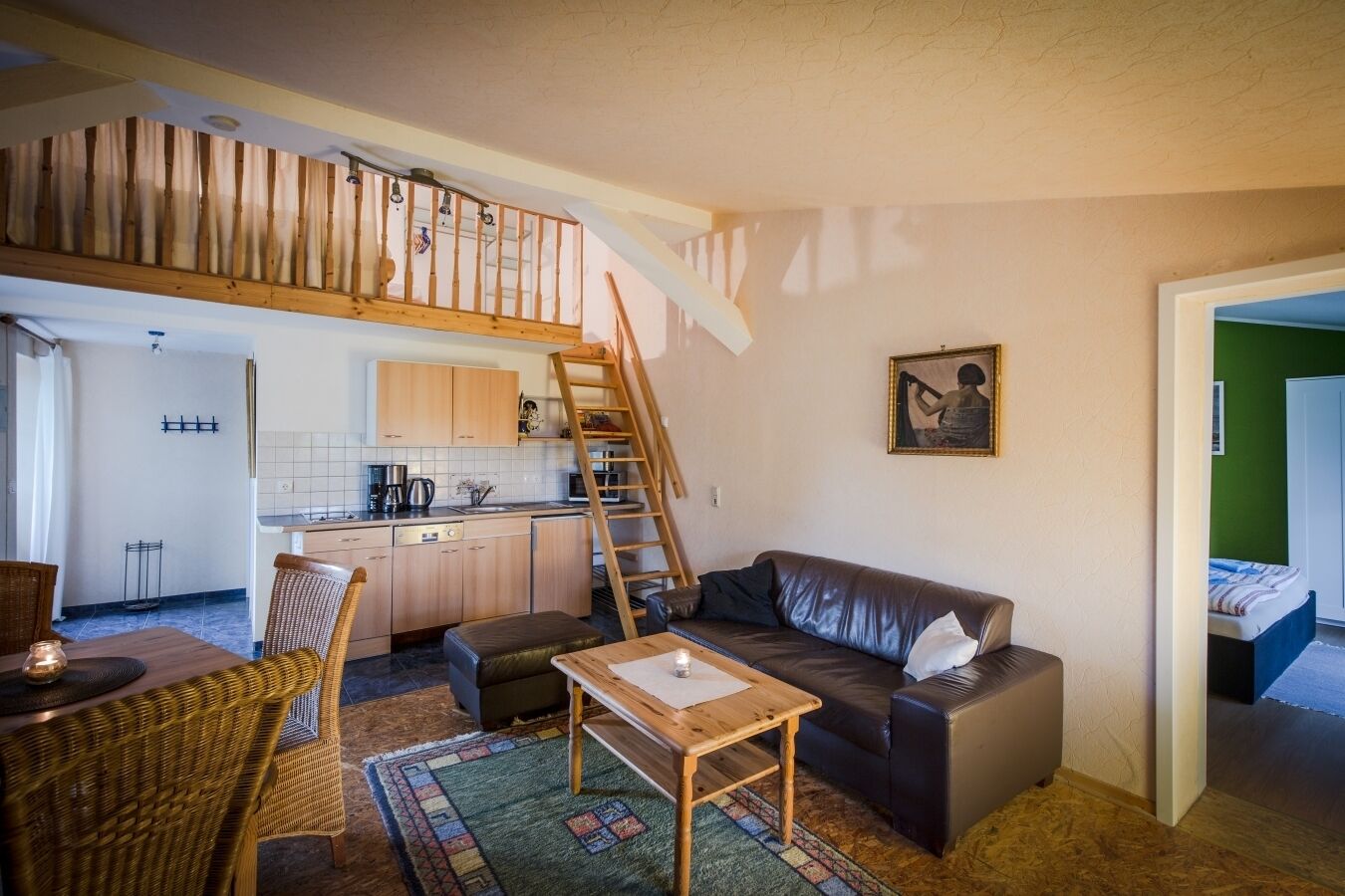 Apartment for max. 5 people in nature and yet central garden and pool