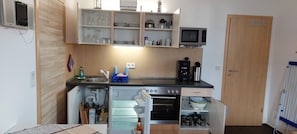 Fridge, microwave, stovetop, dishwasher