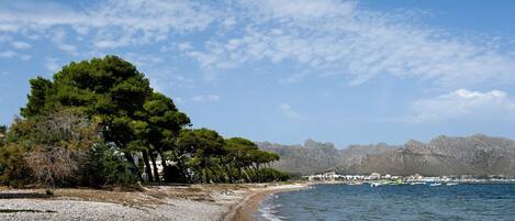 Plage à proximité, chaises longues