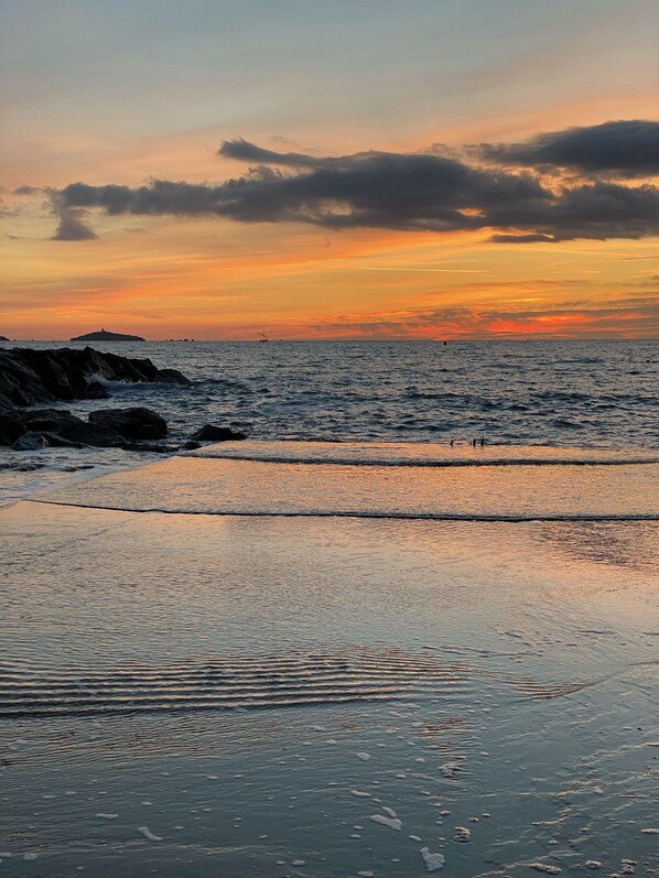 Vlak bij het strand
