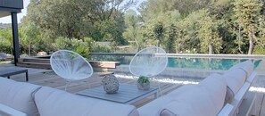 Terrace/patio - Magnificent 5* villa with swimming pool close to the beaches and center of Porto Vecchio (La Trinité de Porto-Vecchio)