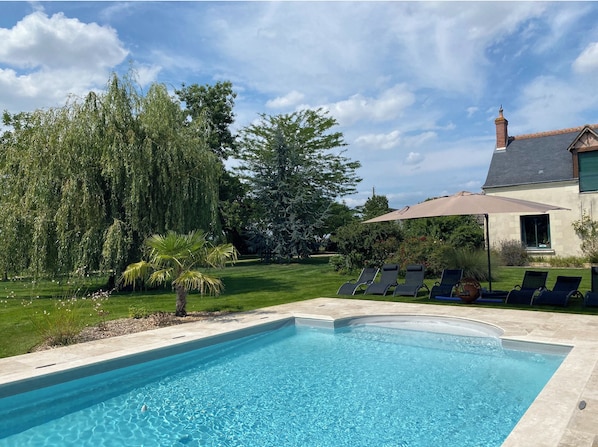 Outdoor pool, a heated pool