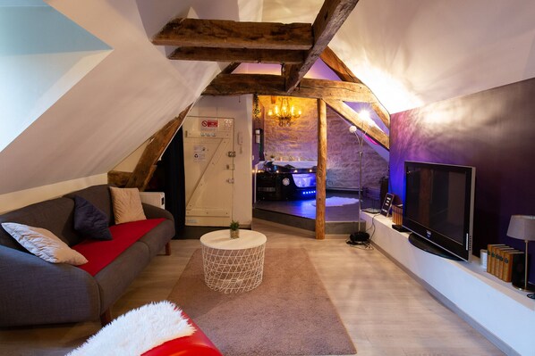 TV - Loveappart21, an apartment for lovers to spice up the life of a couple  (Dijon)