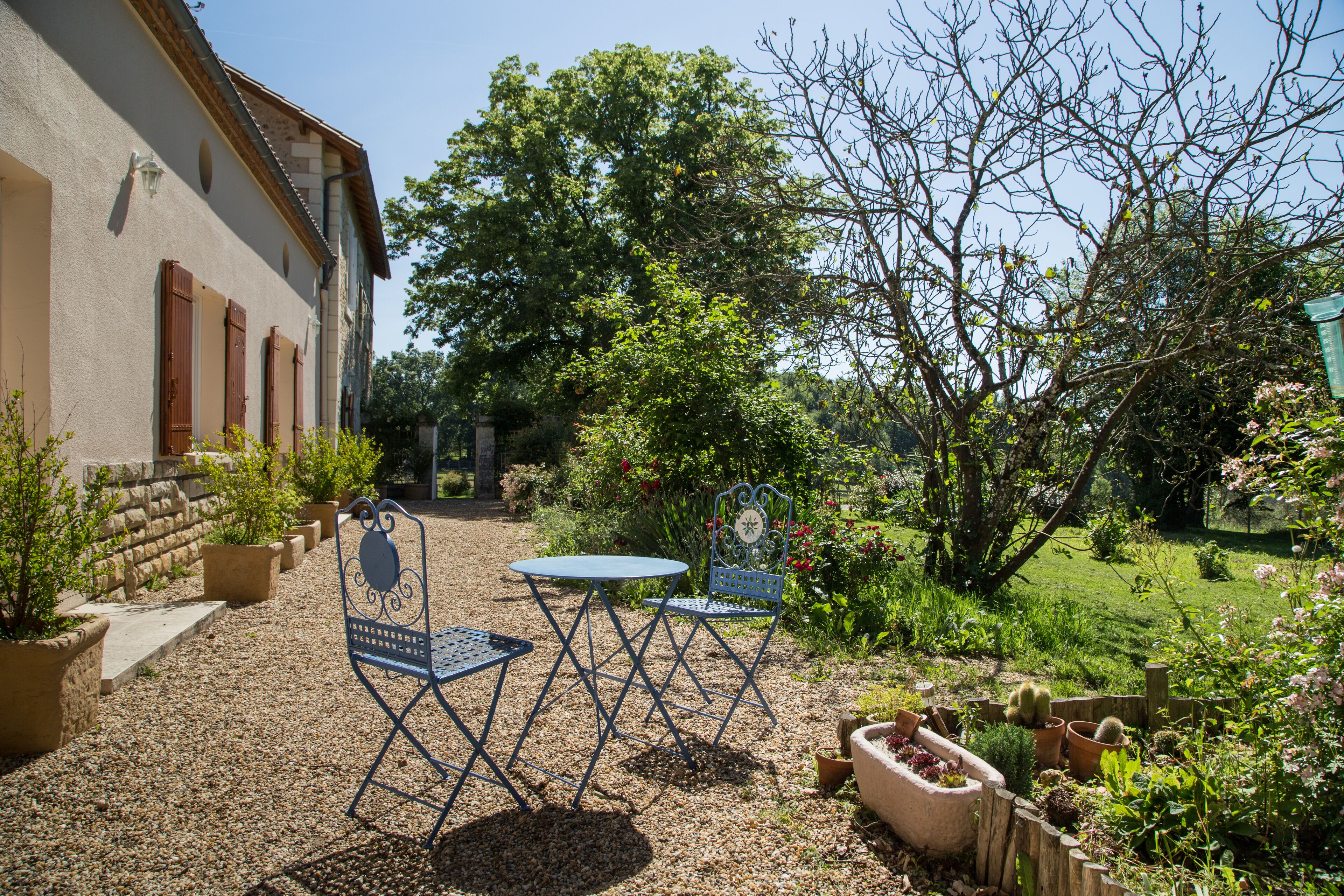 Yellow room: Louis XV decor on garden facing south