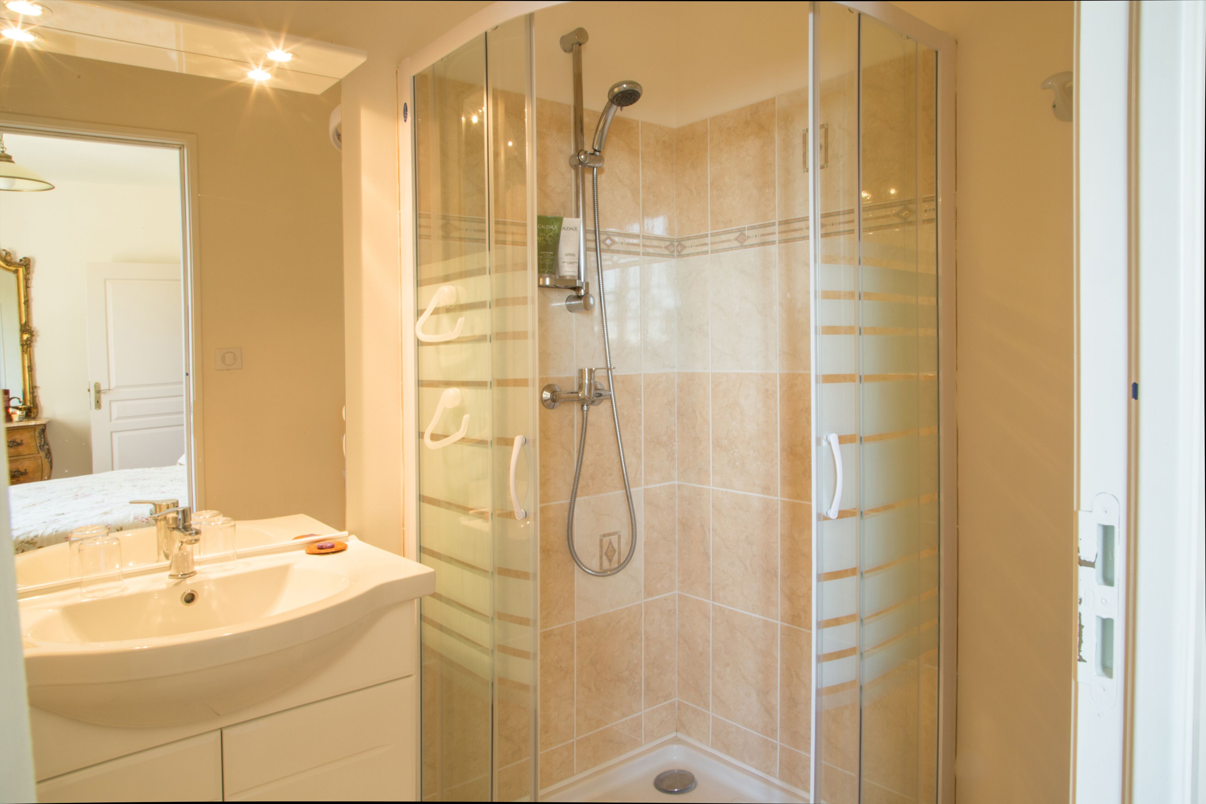 Yellow room: Louis XV decor on garden facing south