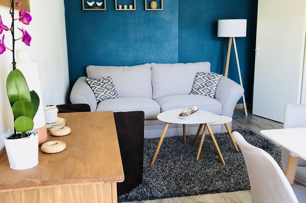 Superb renovated T2 of 45m2, swimming pool and enclosed parking, Tram C nearby