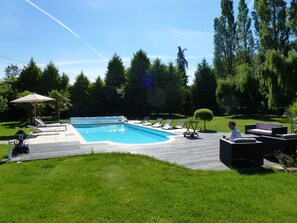 A heated pool