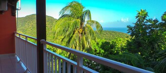 Rent apartment / Gite in Deshaies, quiet mountain and sea views