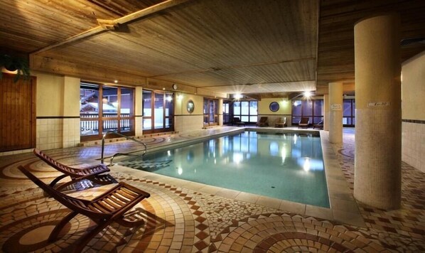Indoor pool, a heated pool