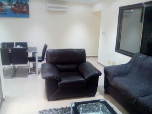 Televisor, biblioteca musical i estèreo 