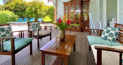 Creole villa with sea view and private pool between Ste Rose and Deshaies