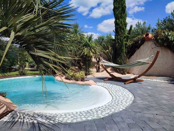 Outdoor pool, a heated pool