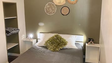 2 chambres, lit parapluie