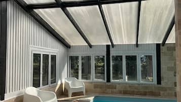 Indoor pool, a heated pool