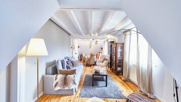 Télévision, cheminée, lecteur de DVD