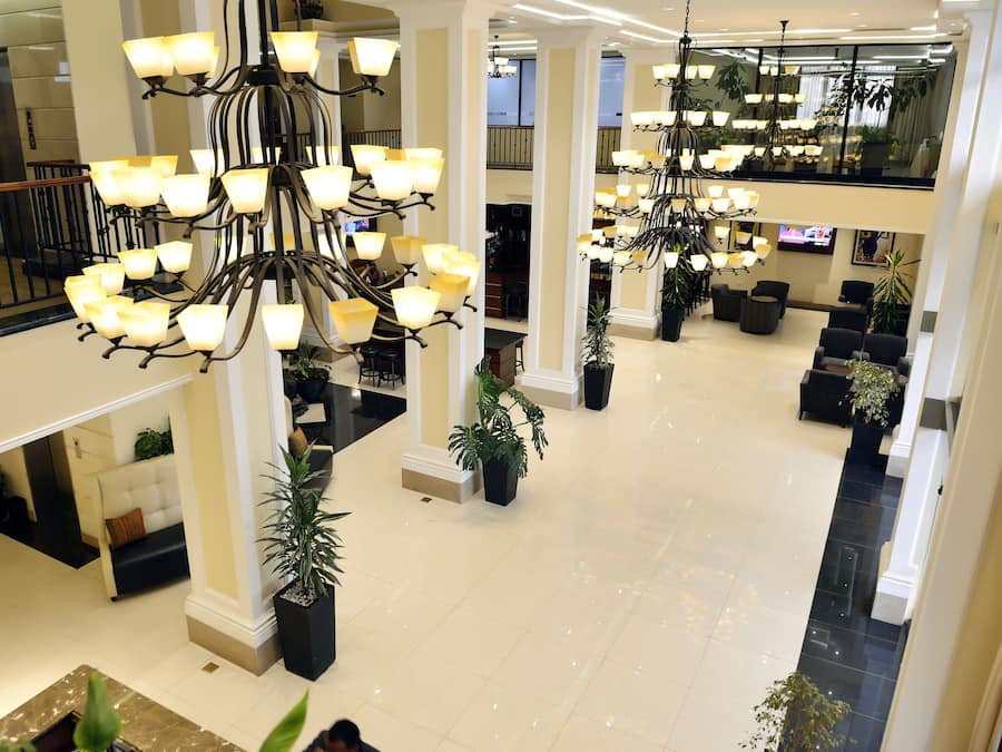 Sitteområde i lobbyen