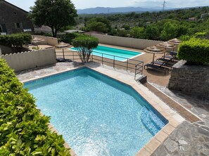 Outdoor pool, a heated pool