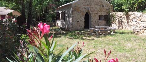 屋外ダイニングエリア