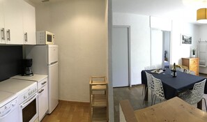 Fridge, oven, dishwasher, coffee/tea maker