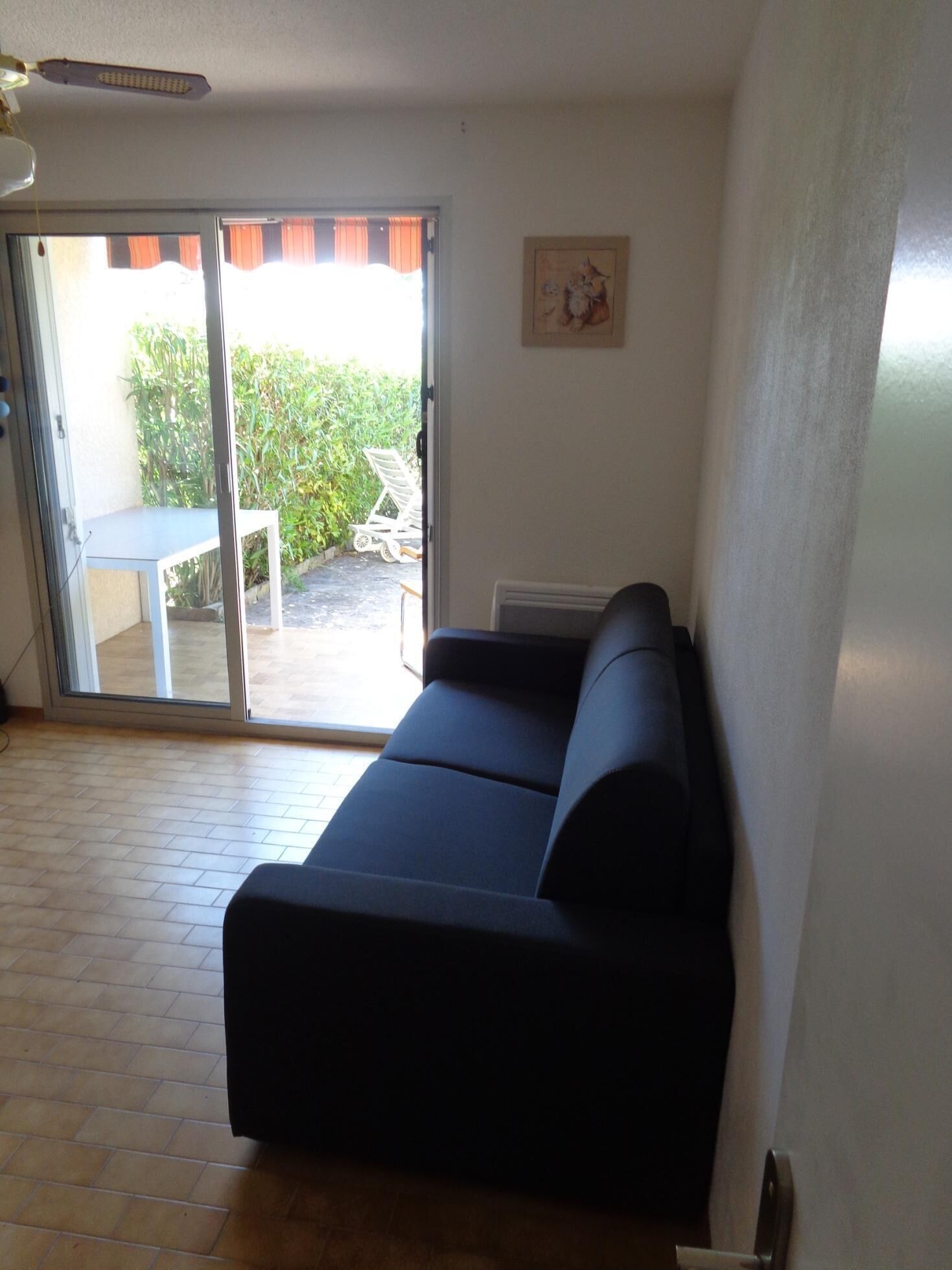 FREE IN AUGUST! Apart T2 30 m², sea view, terrace, garden, beach access, parking