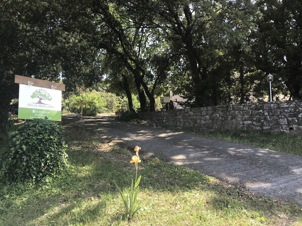 Property grounds - GITE LES OLIVIERS- MAS DU VIEUX CHENE- (Salavas)
