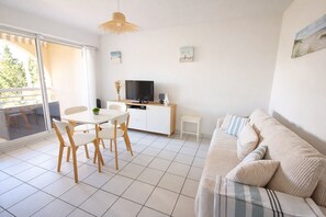 TV, DVD-spiller, bøker og filmbibliotek