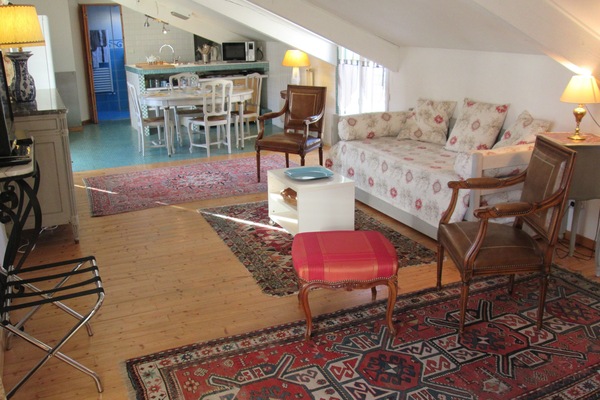 Grand séjour avec cuisine ouverte