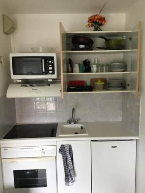 Fridge, microwave, oven, stovetop - beautiful sunny apartment 2 rooms near beach and swamp villers (Villers-sur-Mer)