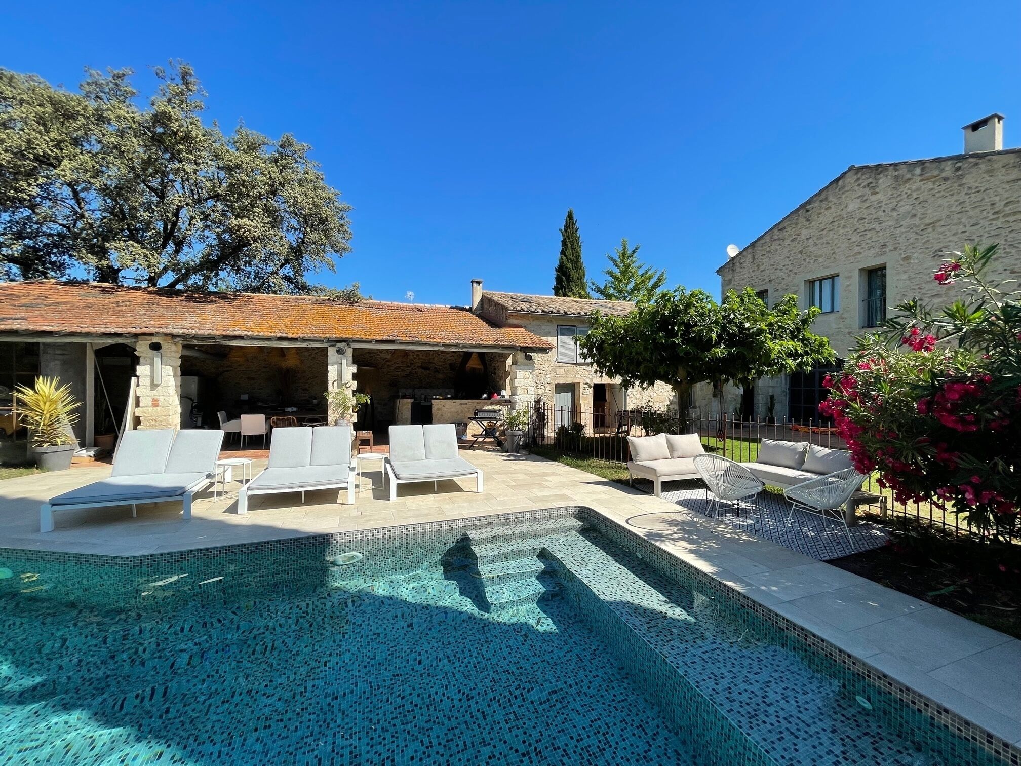 A heated pool