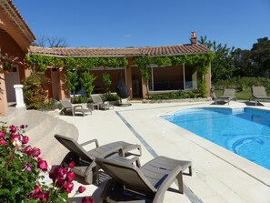 Outdoor pool, a heated pool