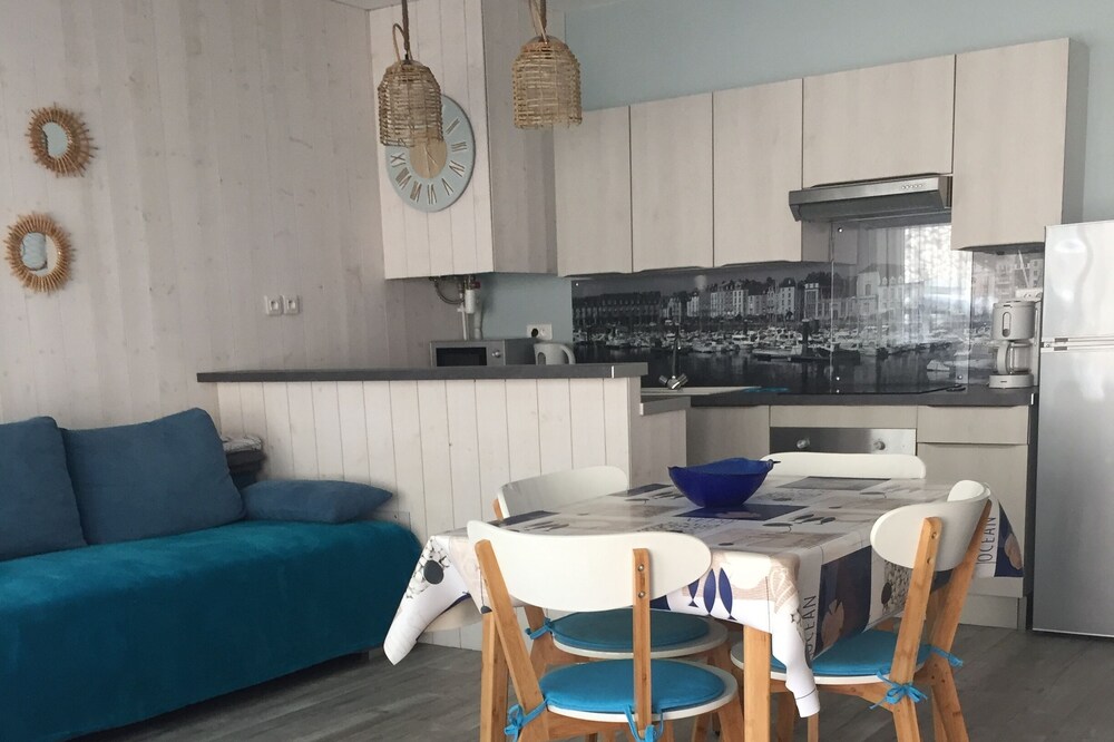NEW beach of Puys a Dieppe nice flat 2 pieces RDC has 200m of the sea