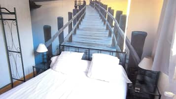 2 chambres, fer et planche Ă repasser, draps fournis