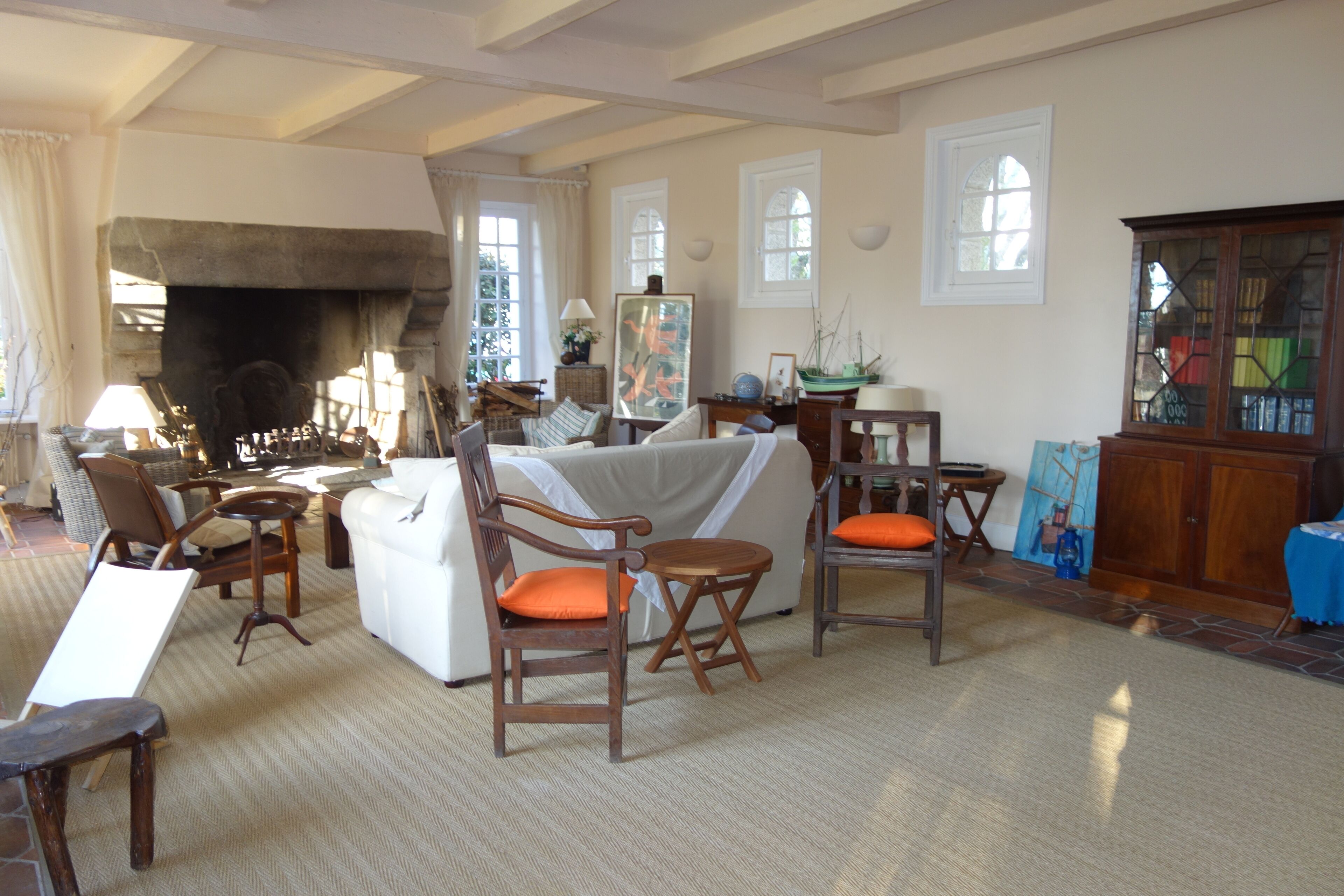 Large charming longère near the beaches, ideal 2 couples with children