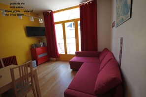 Télévision, lecteur de DVD, livres, chaîne hi-fi