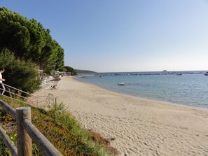 På stranden