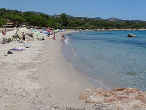 På stranden