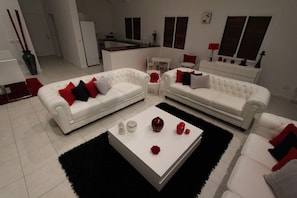 TV, DVD player, books