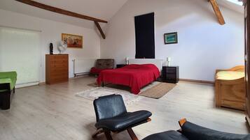 1 chambre, fer et planche à repasser, lit parapluie, Wi-Fi gratuit