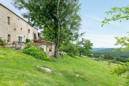 quercy stone guest rooms decorated with taste. Very nice view