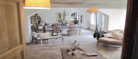 TV connectée, cheminée, jeux vidéo, lecteur de DVD