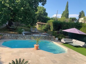 Pool - 19th century farmhouse near Cannes beaches in quiet pool / spa / garden not overlooked (Mougins)