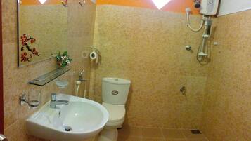 Douche, serviettes fournies