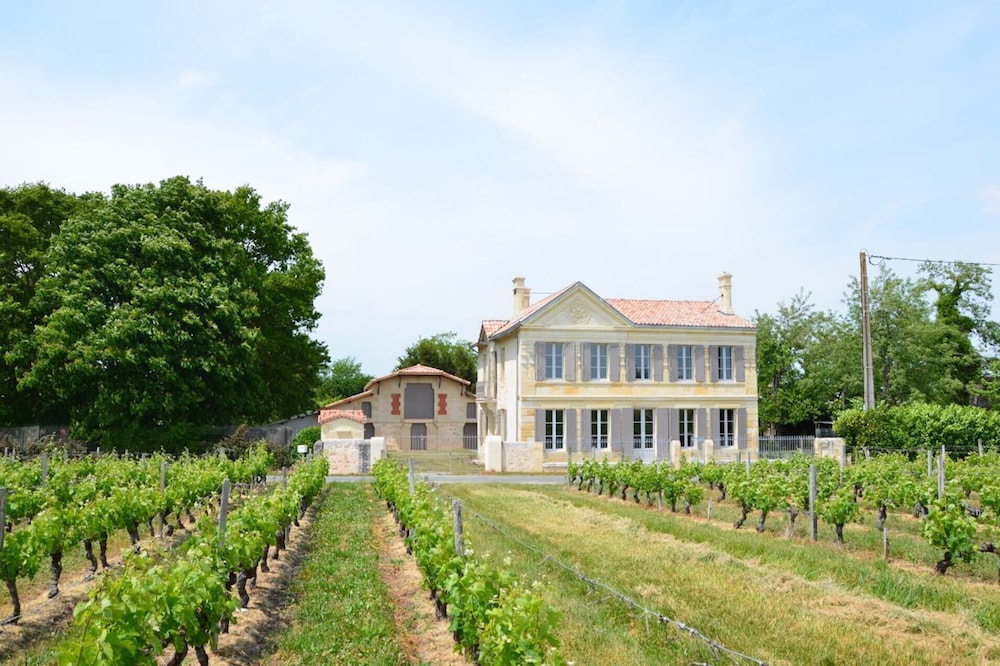 Château La Tour Blanche, surrounded by vineyards and 25 minutes from the beaches