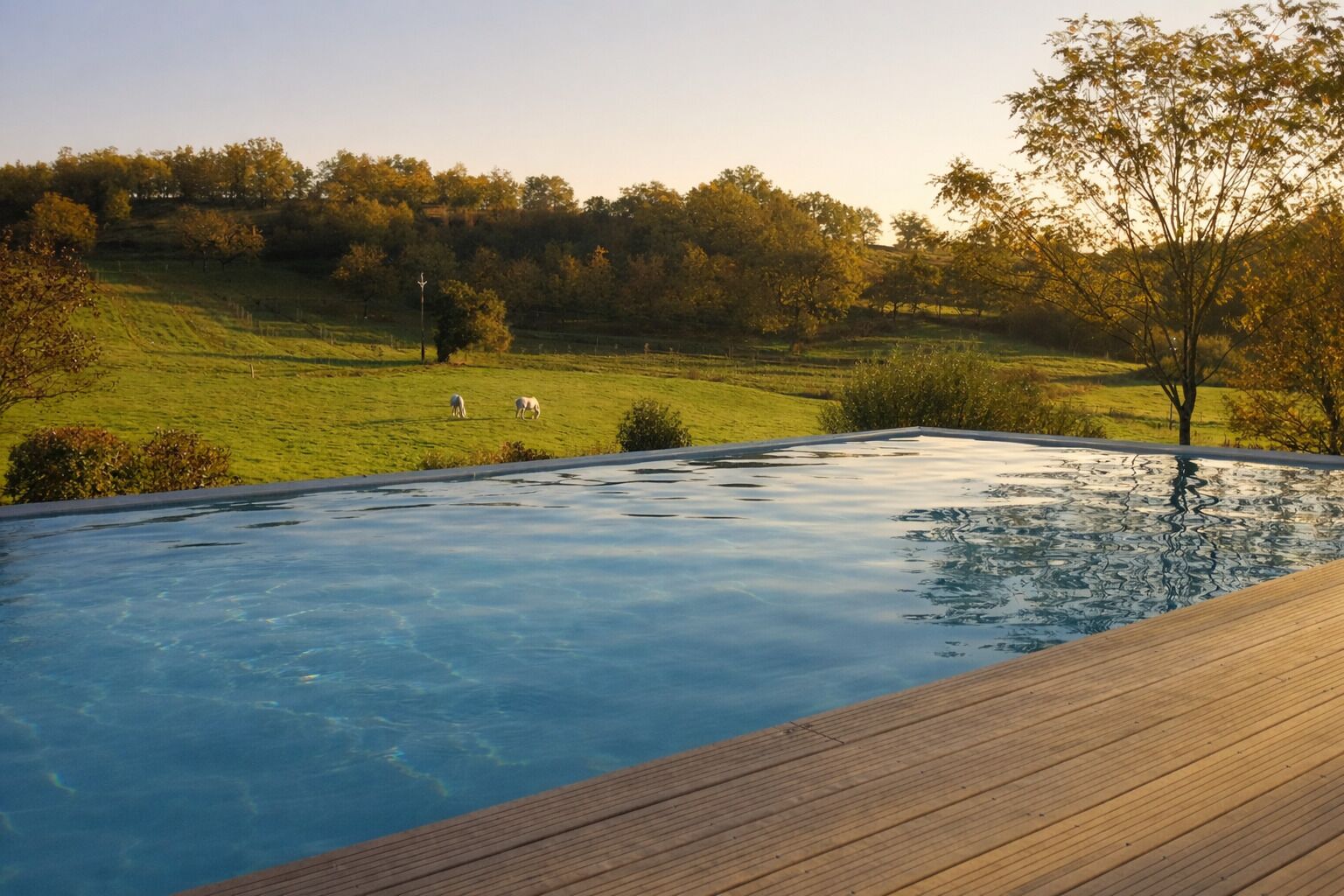 Piscine extérieure, piscine chauffée