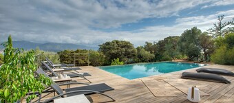 Magnificent villa of 260m2 air-conditioned sea view heated swimming pool and beach on foot