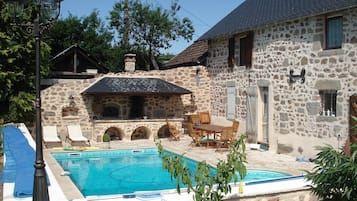 A heated pool