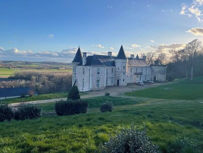 Gîte in the castle - private pool with view - charm, history and nature